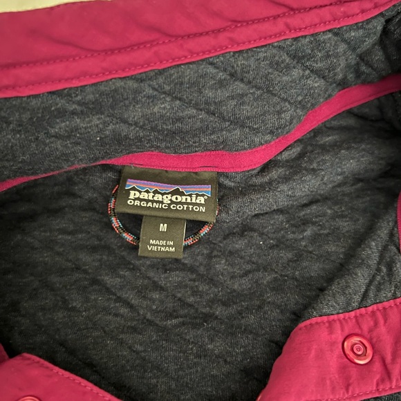 Patagonia women’s organic cotton quilt snap t pullover navy blue- size medium - Picture 7 of 7